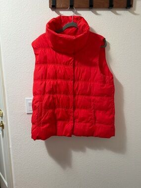 Eileen Fisher Red Quilted Vest
